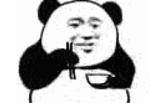 熊猫头掉饭碗 GIF - 模糊小动图表情包