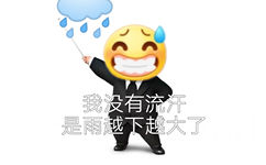 我没有流汗是雨越下越大了 - 小黄脸斗图表情包 ​