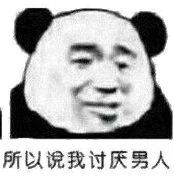 所以说我讨厌男人（熊猫头表情包）