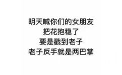 明天喊你们的女朋友把花抱稳了，要是戳到老子，窝反手就是两巴掌（七夕情人节表情包）