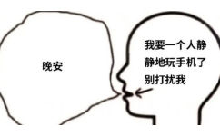 我要一个人静晚安静地玩手机了别打扰我 - 当代年轻人的社交潜台词