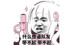 什么傻逼队友，带不起 - 电竞少女表情包