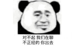 对不起 我们在聊不正经的 你出去