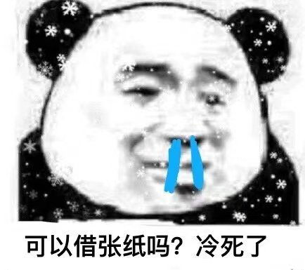 可以借张纸吗?冷死了