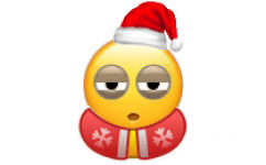 困了小黄脸圣诞衣圣诞帽表情包 - 小黄脸圣诞衣圣诞帽表情包