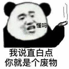 懂吗我说直白点你就是个废物(熊猫头表情包)