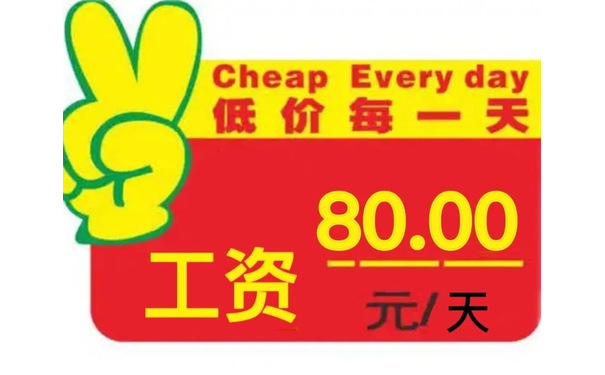 Cheap Every day 低价每一天80.00工资元/天 - 大促销表情包 ​