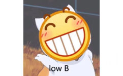 low B 龇牙小黄脸表情包