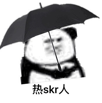 热 skr人（熊猫头打伞） - 又是skrskr的一天，skr就完事了