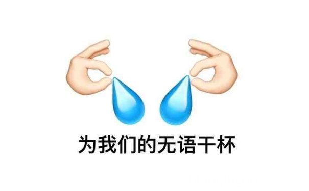 为我们的无语干杯(滴汗表情包)