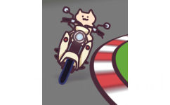 猫咪骑摩托 GIF 动图