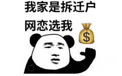 我家是拆迁户，网恋选我(熊猫头表情包)