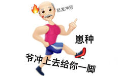 怒发冲冠崽种爷冲上去给你一脚 - 变异emoji表情包 ​