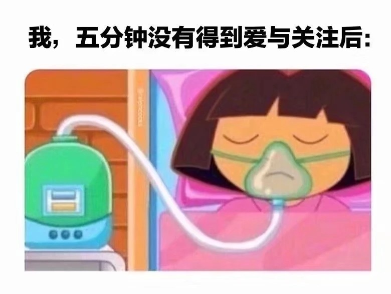 我,五分钟没有得到爱与关注后: