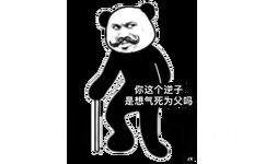 你这个逆子要气死为父吗（老年熊猫头 GIF）