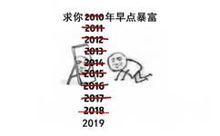 求你2019年早点暴富