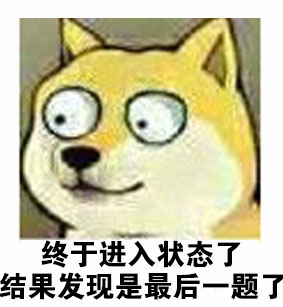 终于进入状态了，结果发现是最后一题了 - 大眼doge