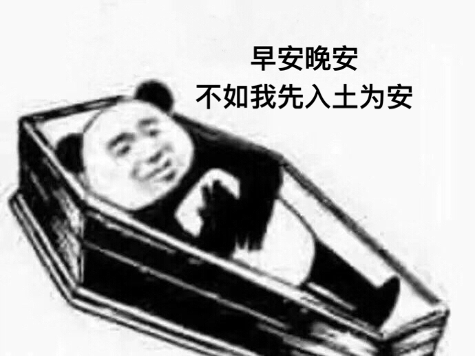 早安晚安不如我先入土为安 - 棺材系列表情包