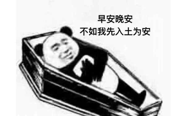 早安晚安不如我先入土为安 - 棺材系列表情包