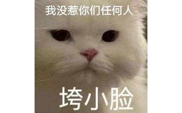 我没惹你们任何人垮小脸(猫猫表情包)