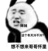 妹妹，这个冬天冷不冷，想不想来哥哥