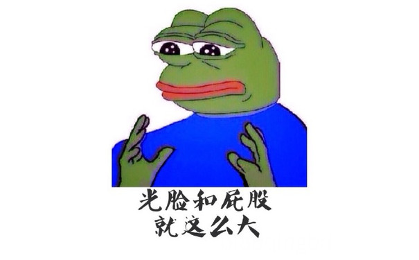 光脸和屁股就这么大 - 光腰和小腿就这么粗（Sad Frog）