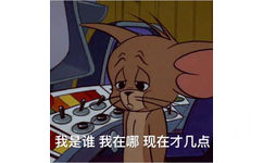 我是谁，我在哪，现在才几点 - 猫和老鼠表情包（Tom and Jerry）