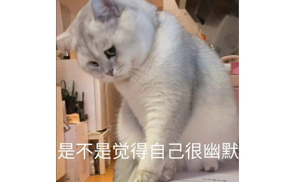 是不是觉得自己很幽默(猫咪表情包)