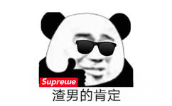 supreme渣男的肯定（熊猫头表情包）