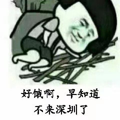 好饿啊,早知道不来深圳了