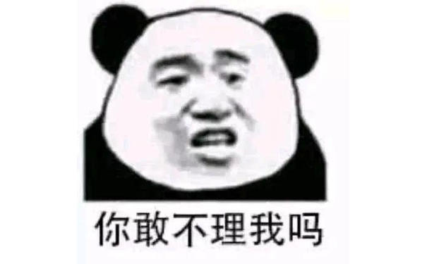 你敢不理我吗（熊猫头）