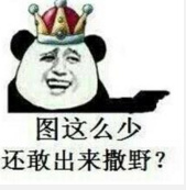 图这么少，还敢出来撒野？（金馆长头戴皇冠）