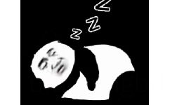 熊猫头睡觉表情包