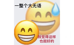 一整个大无语AA 我觉得这样也挺好的 - 小黄脸双面人表情包