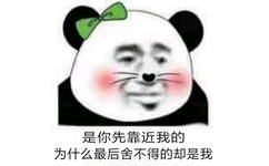 是你先靠近我的为什么最后舍不得的却是我 - 熊猫头撩妹撩汉情话