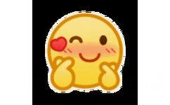 比心小黄脸 emoji 小表情 - 小黄脸 emoji 动图小表情