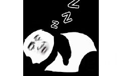 熊猫头睡觉打呼动图表情包