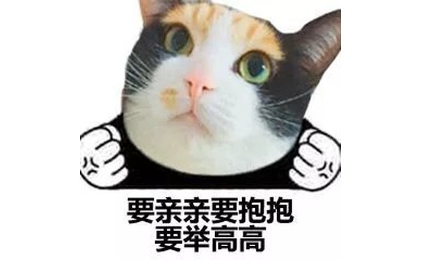 要亲亲要抱抱要举高高 - 猫脸熊猫人表情包