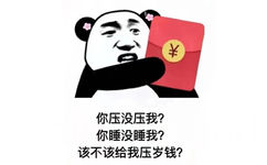 你压没压我?你睡没睡我?该不该给我压岁钱?