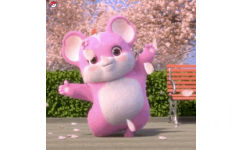 粉色小卷鼠 - 蓝粉小卷鼠动图表情包