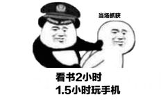 当场抓获看书2小时15小时玩手机 - 「当场抓获」系列表情包