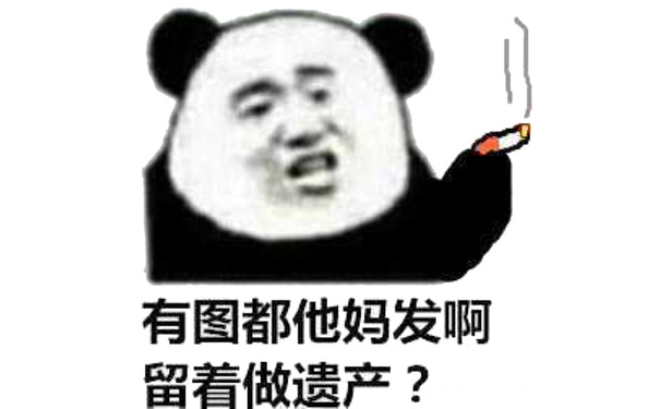 有图都他妈发啊，留着做遗产？