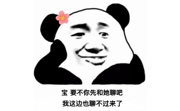 宝要不你先和她聊吧我这边也聊不过来了