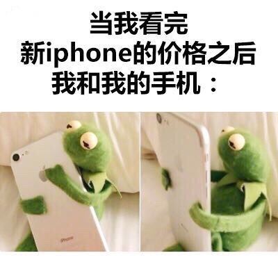 当我看完新 iphone的价格之后我和我的手机: - iphone XS表情包系列