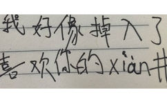 我好像掉入了欢你的xian(手写字体表情包)