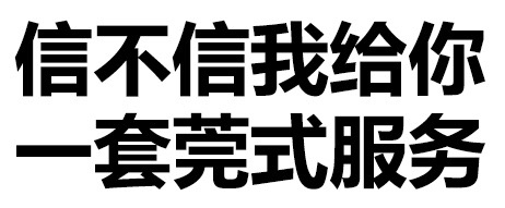 信不信我给你一套莞式服务 - 污鸡白凤丸（纯文字表情包）