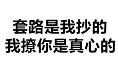 套路是我抄的，我撩你是真心的 - 老污龟（纯文字表情）