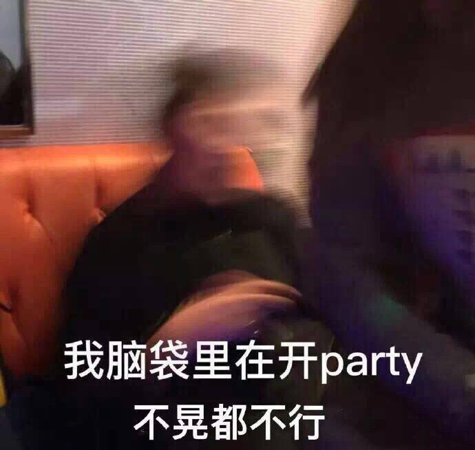 我脑袋里在开 party 不晃都不行 - 近期热门无水印表情包走一波