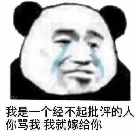 我是一个经不起批评的人你骂我我就嫁给你