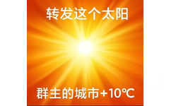 转发这个太阳群主的城市+10℃